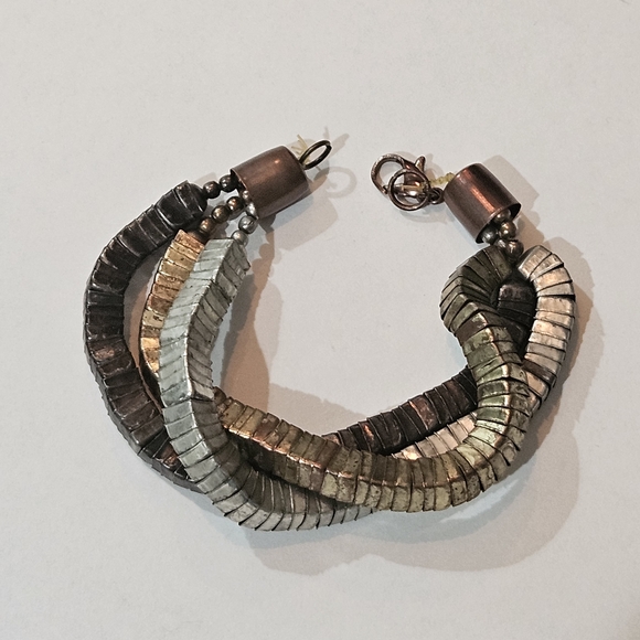 Zara Jewelry - NEW Zara Metallic Coil Bracelet Silver Gold Black Avant Garde Bohemian Retro